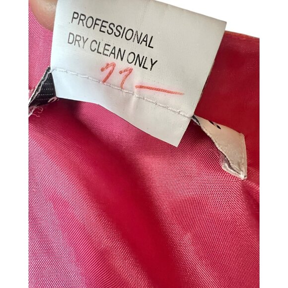 Sue Wong Size 12 Silk Floral Sundress Adjustable Straps Orange Red Green Lined - Picture 13 of 13